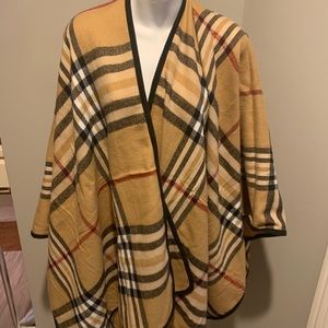 Plaid cape/wrap